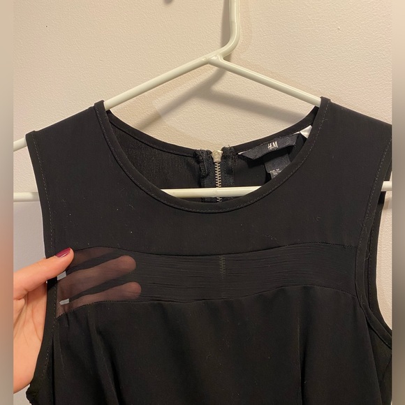 Sleeveless Black Peplum Mini Dress - Picture 2 of 7